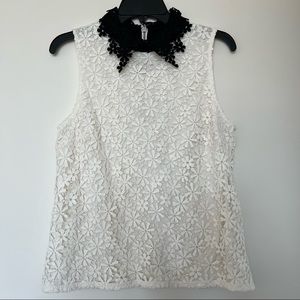 Anthropologie Floral Lace Tank Top